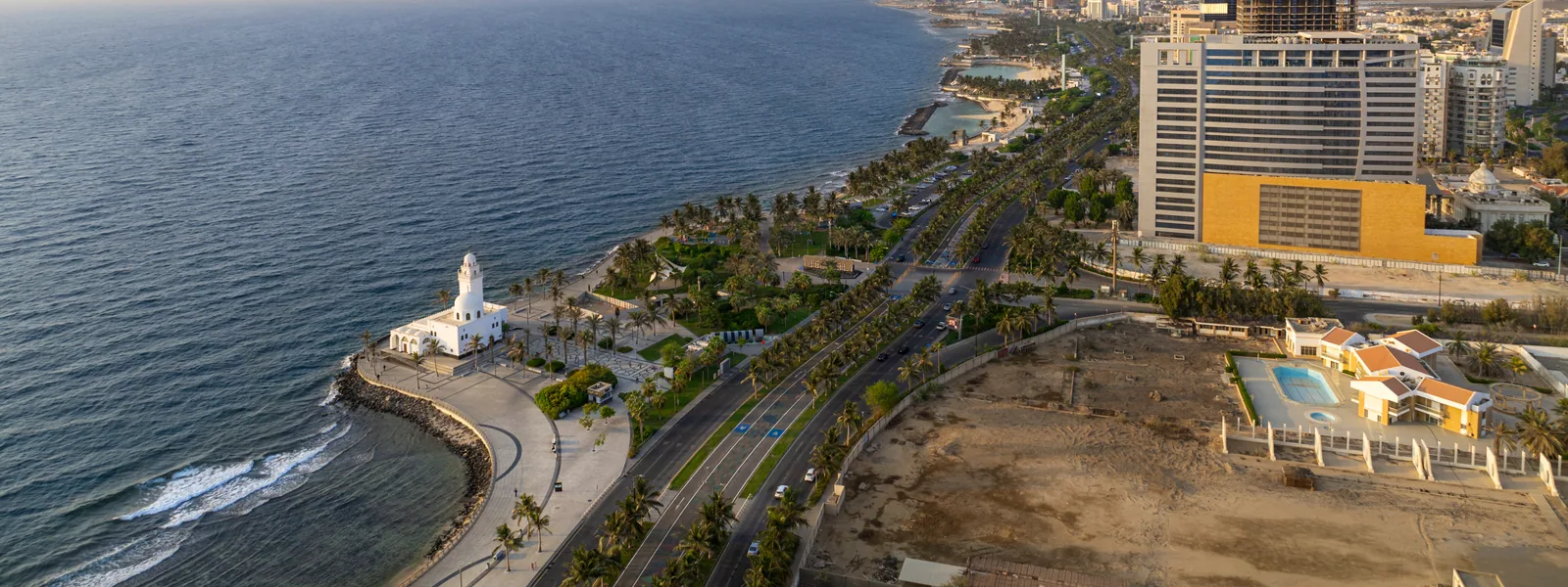 The Jeddah corniche and Red Sea waterfront